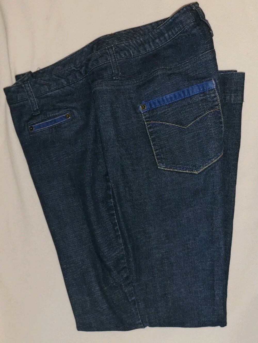 Jl Jessica London Studio Women's Size 16 Wide Leg Dark Denim Stretch Jeans